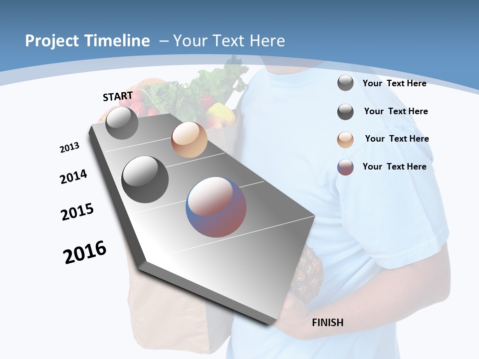 Isolated Smiling Bag PowerPoint Template