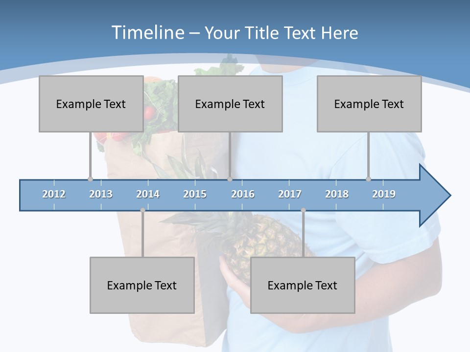 Isolated Smiling Bag PowerPoint Template