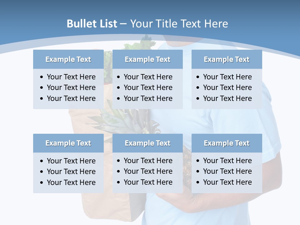 Isolated Smiling Bag PowerPoint Template