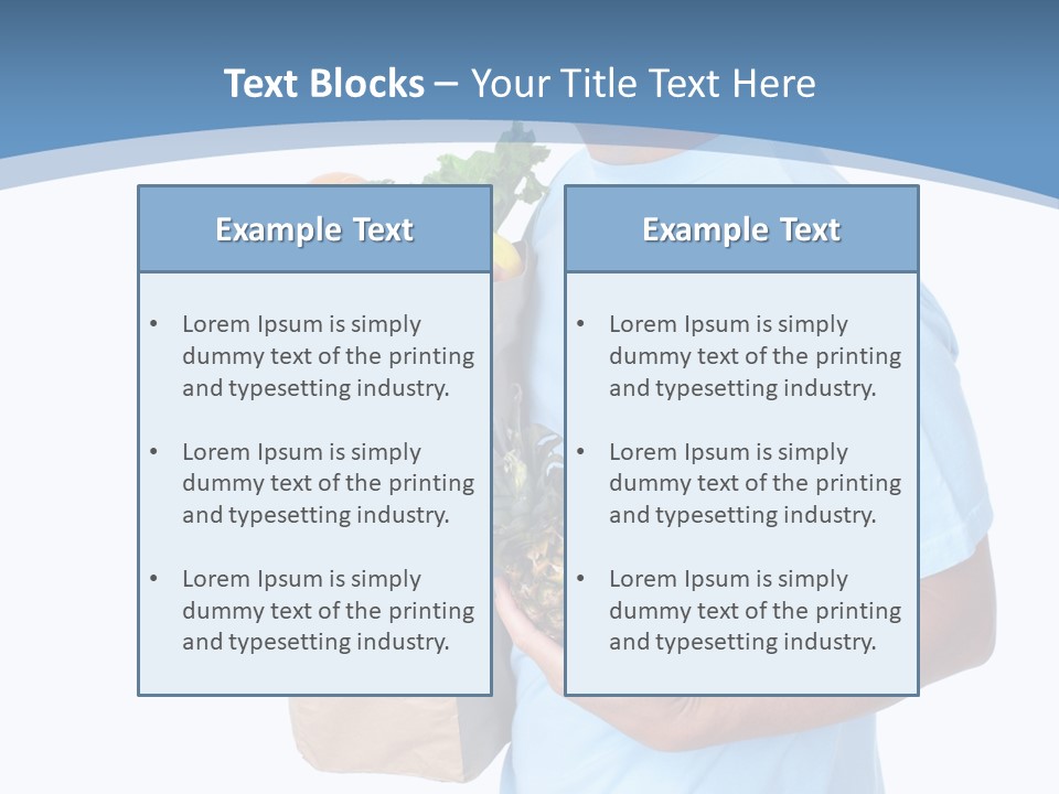 Isolated Smiling Bag PowerPoint Template