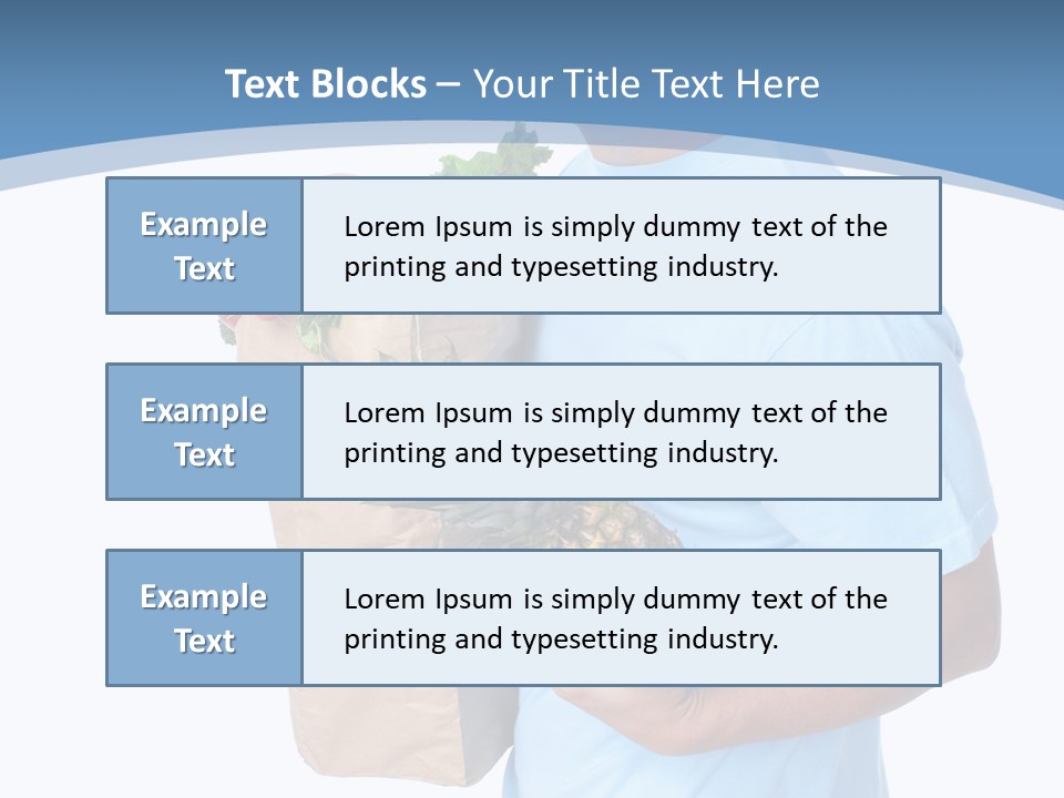 Isolated Smiling Bag PowerPoint Template