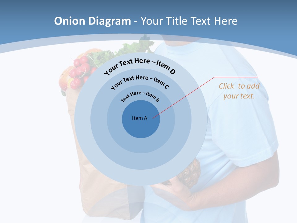 Isolated Smiling Bag PowerPoint Template