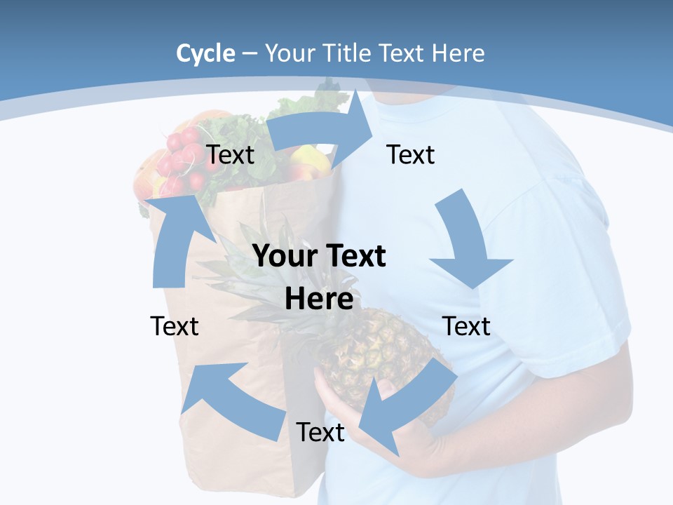 Isolated Smiling Bag PowerPoint Template