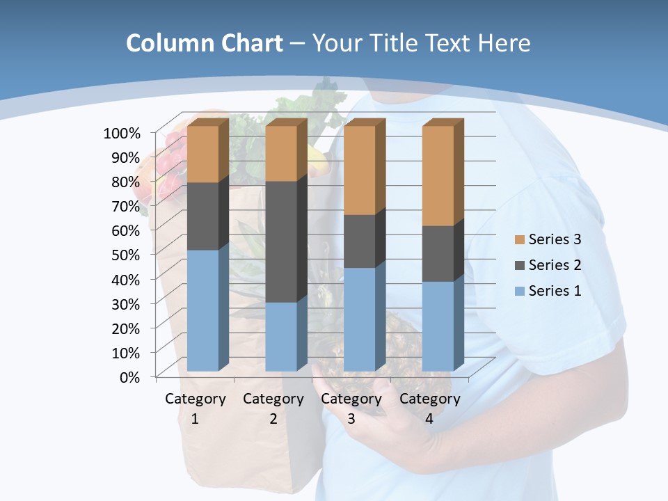 Isolated Smiling Bag PowerPoint Template