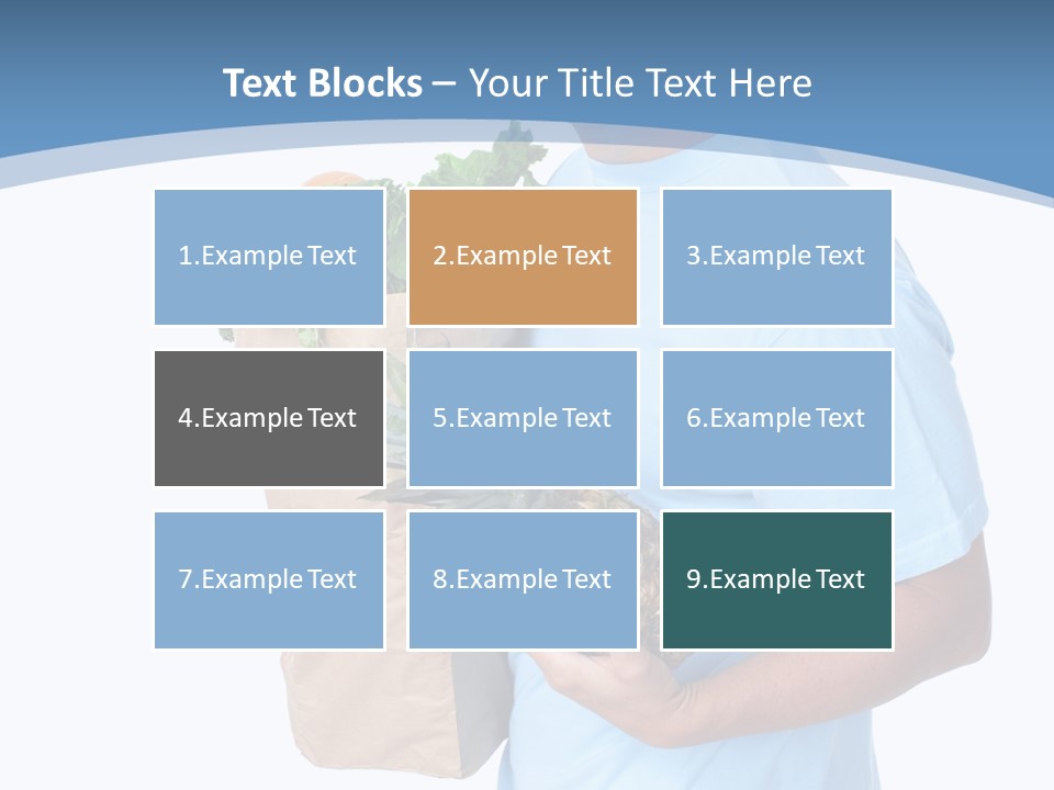Isolated Smiling Bag PowerPoint Template