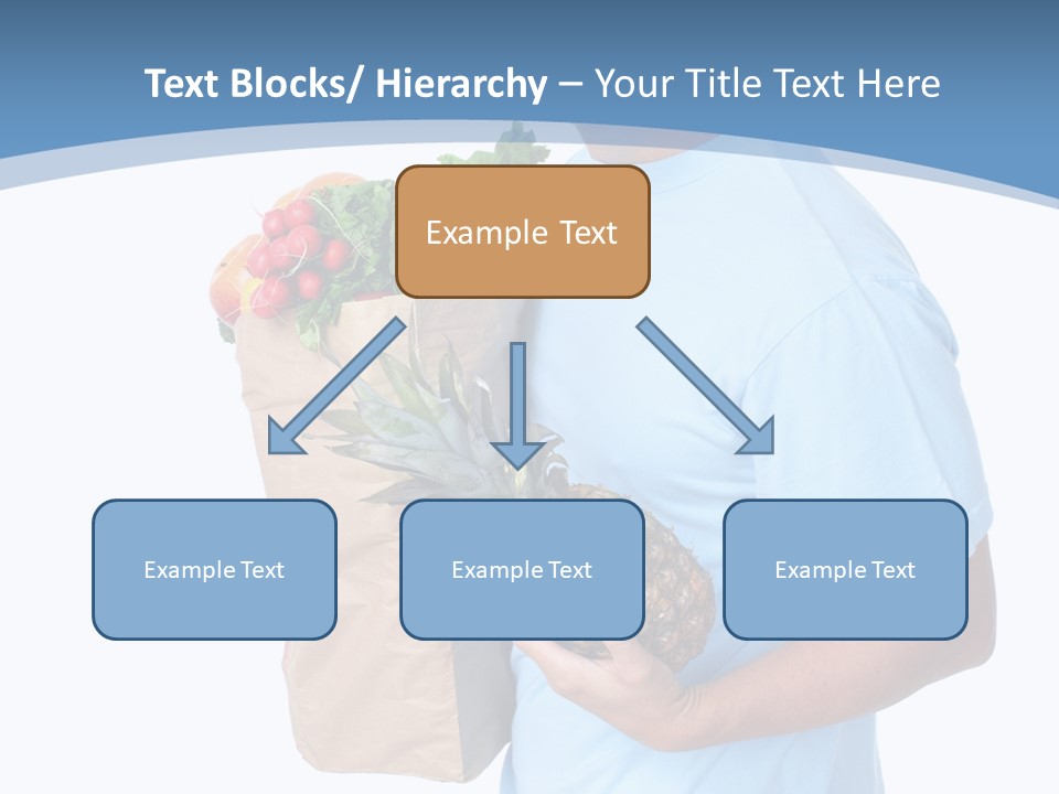Isolated Smiling Bag PowerPoint Template