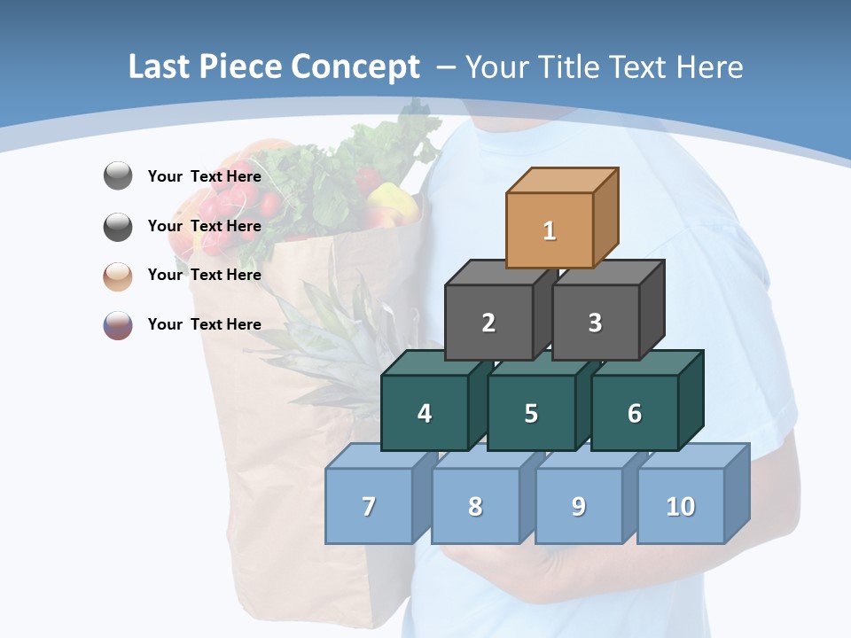 Isolated Smiling Bag PowerPoint Template