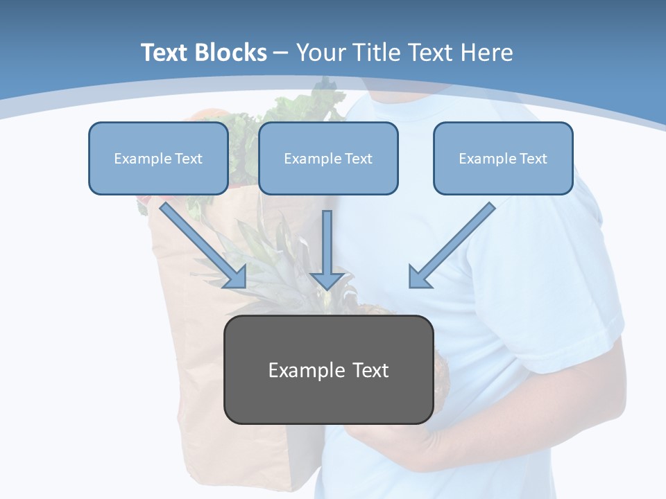 Isolated Smiling Bag PowerPoint Template