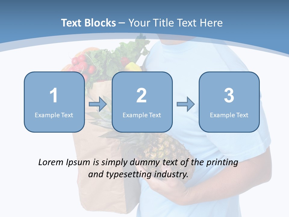 Isolated Smiling Bag PowerPoint Template