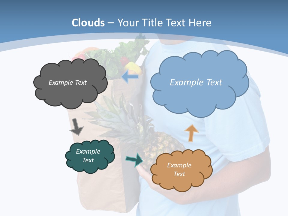 Isolated Smiling Bag PowerPoint Template