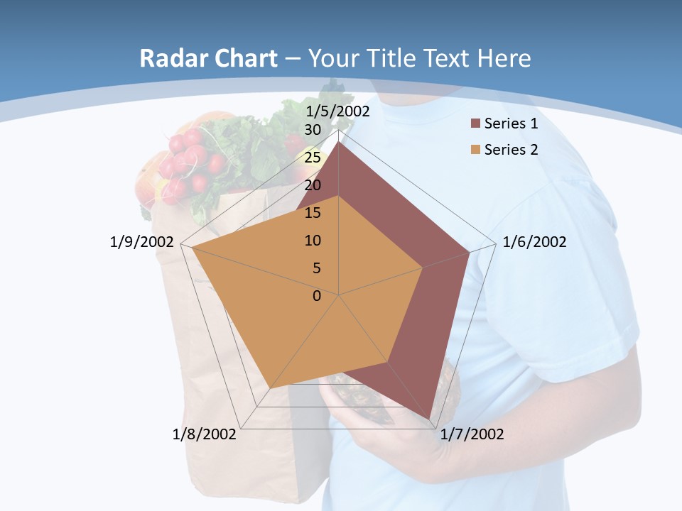 Isolated Smiling Bag PowerPoint Template