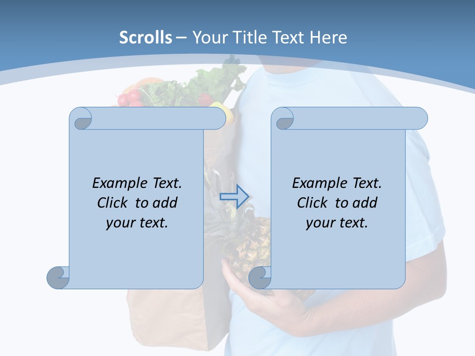 Isolated Smiling Bag PowerPoint Template