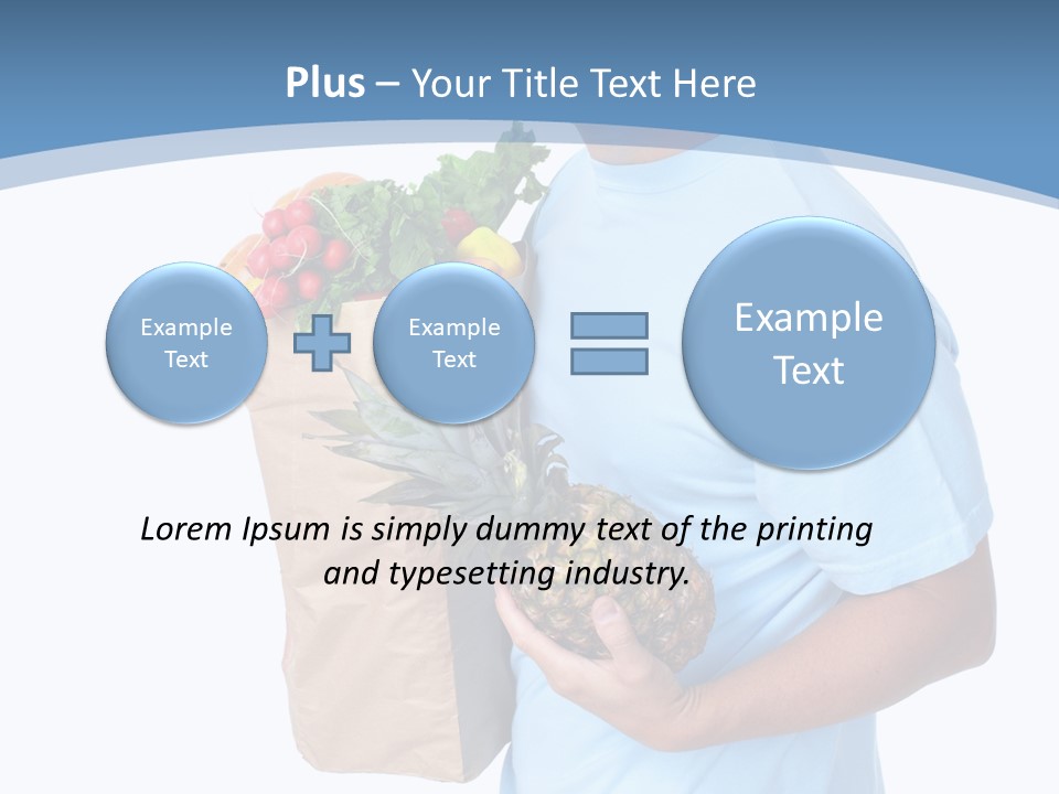 Isolated Smiling Bag PowerPoint Template