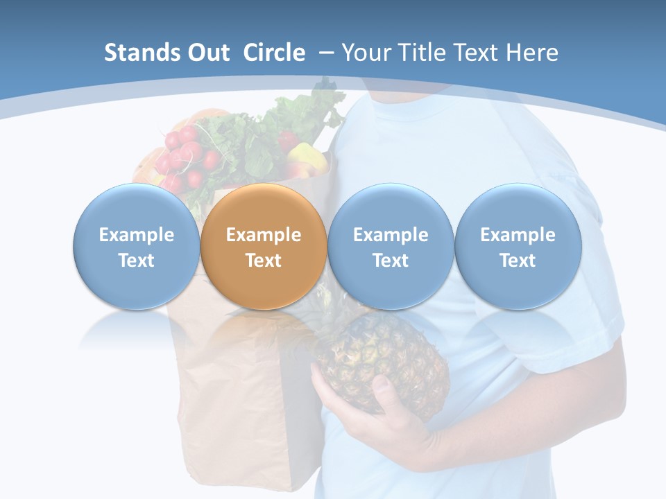 Isolated Smiling Bag PowerPoint Template