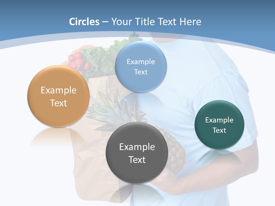 Isolated Smiling Bag PowerPoint Template