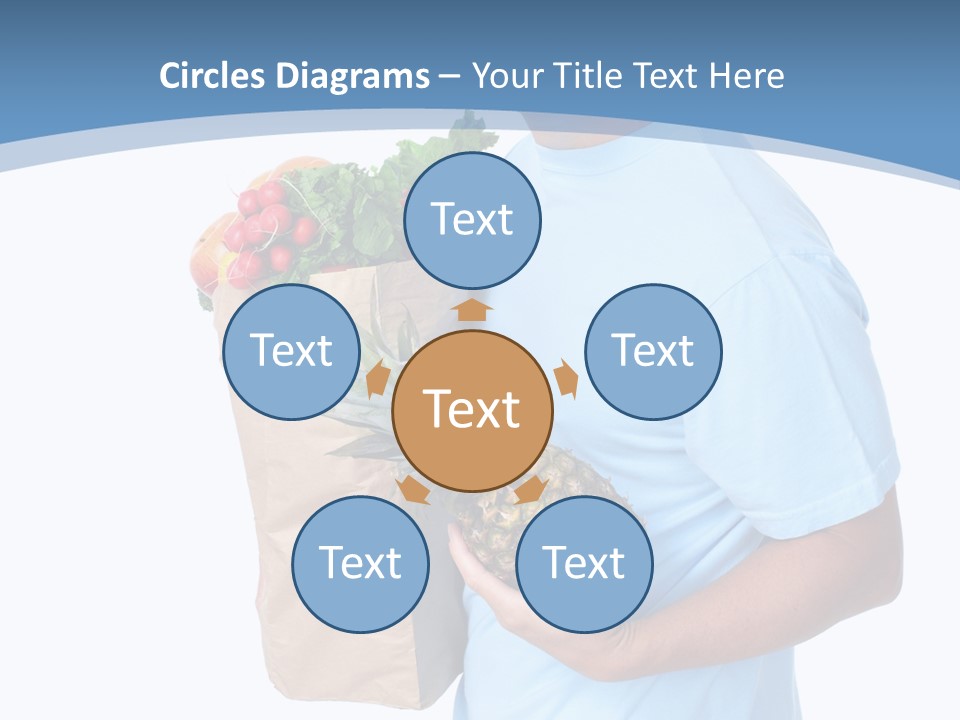 Isolated Smiling Bag PowerPoint Template