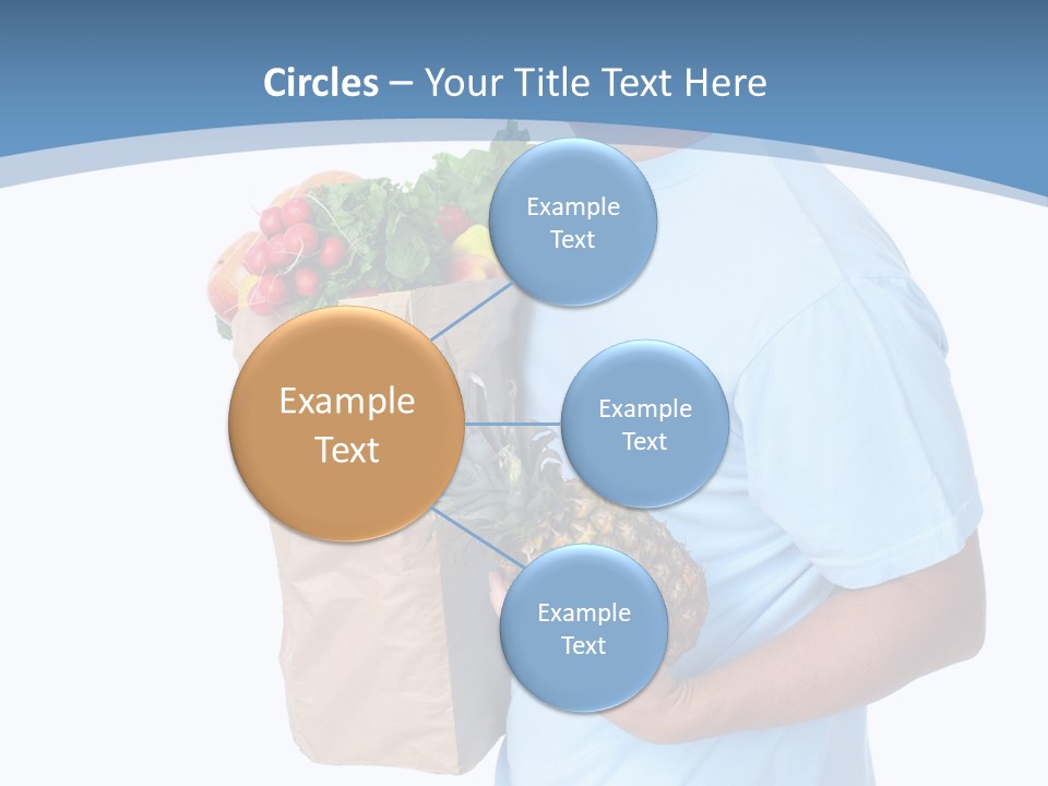 Isolated Smiling Bag PowerPoint Template