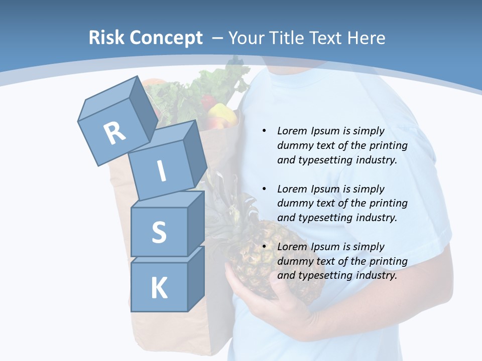 Isolated Smiling Bag PowerPoint Template