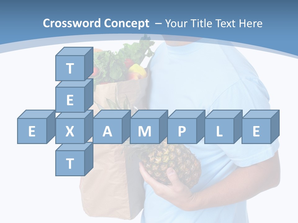 Isolated Smiling Bag PowerPoint Template