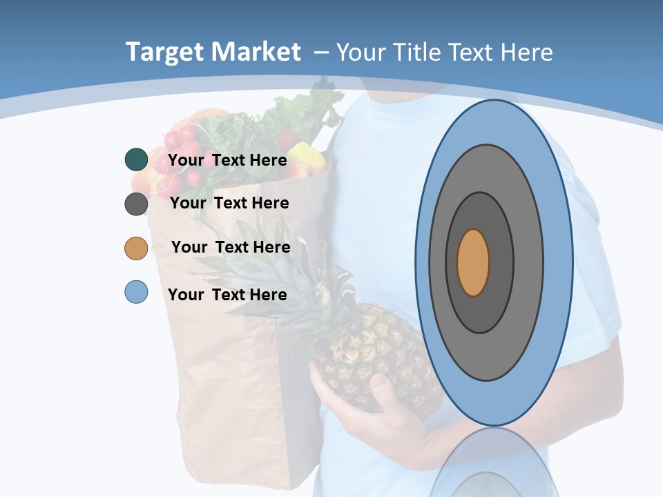 Isolated Smiling Bag PowerPoint Template