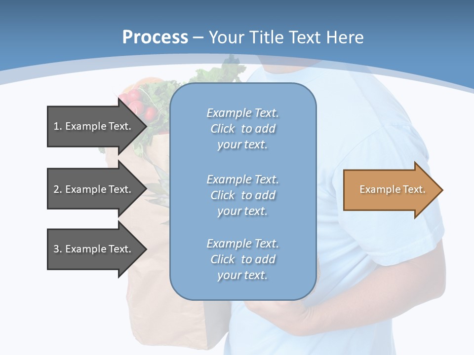 Isolated Smiling Bag PowerPoint Template