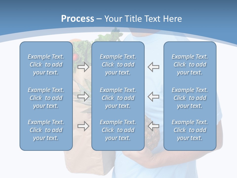 Isolated Smiling Bag PowerPoint Template