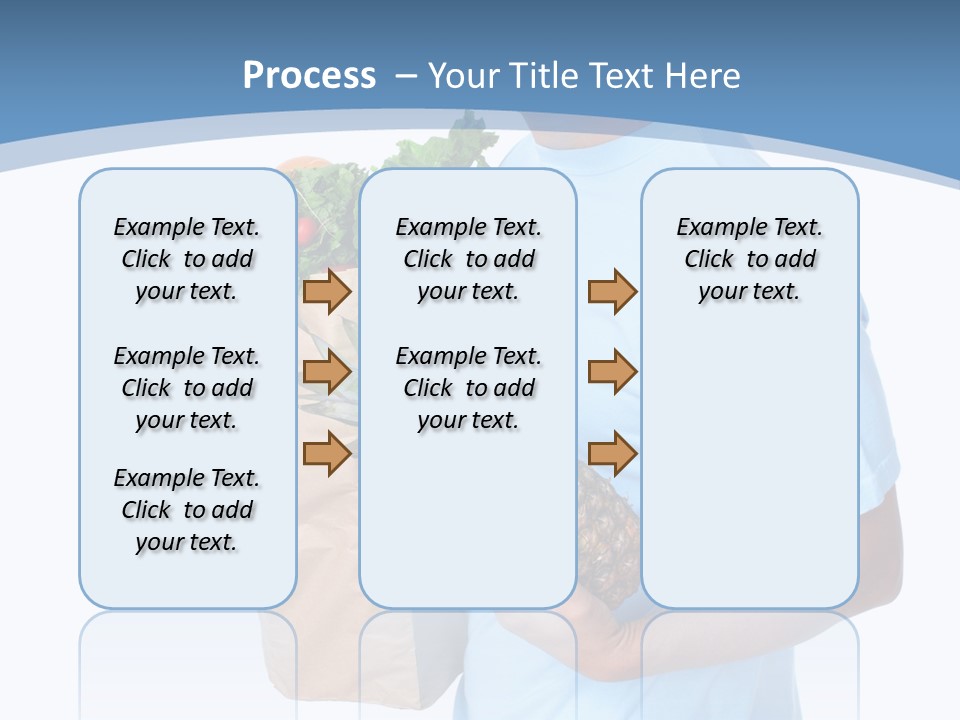 Isolated Smiling Bag PowerPoint Template