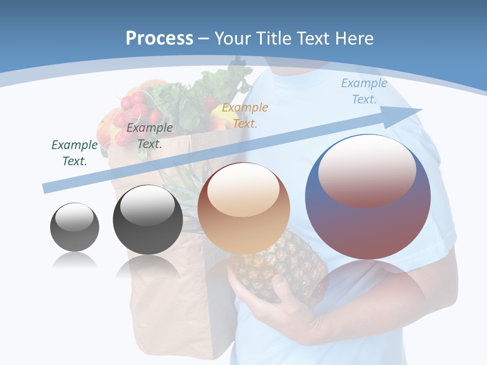 Isolated Smiling Bag PowerPoint Template