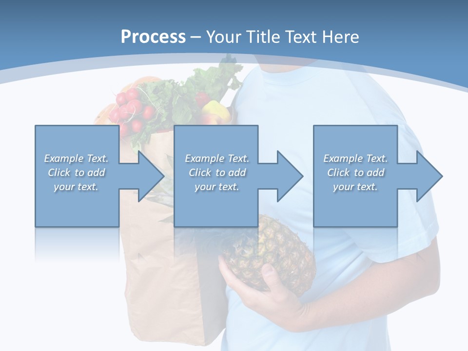 Isolated Smiling Bag PowerPoint Template
