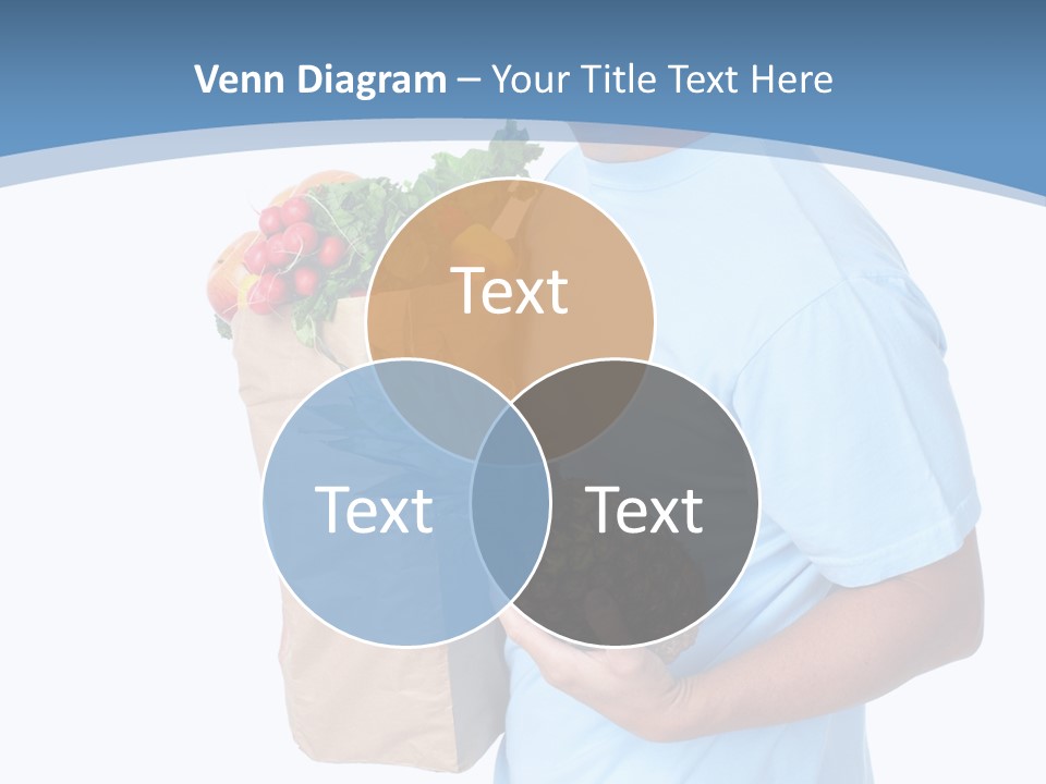 Isolated Smiling Bag PowerPoint Template