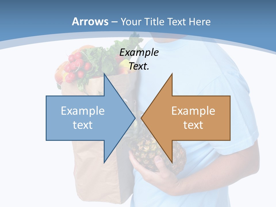 Isolated Smiling Bag PowerPoint Template