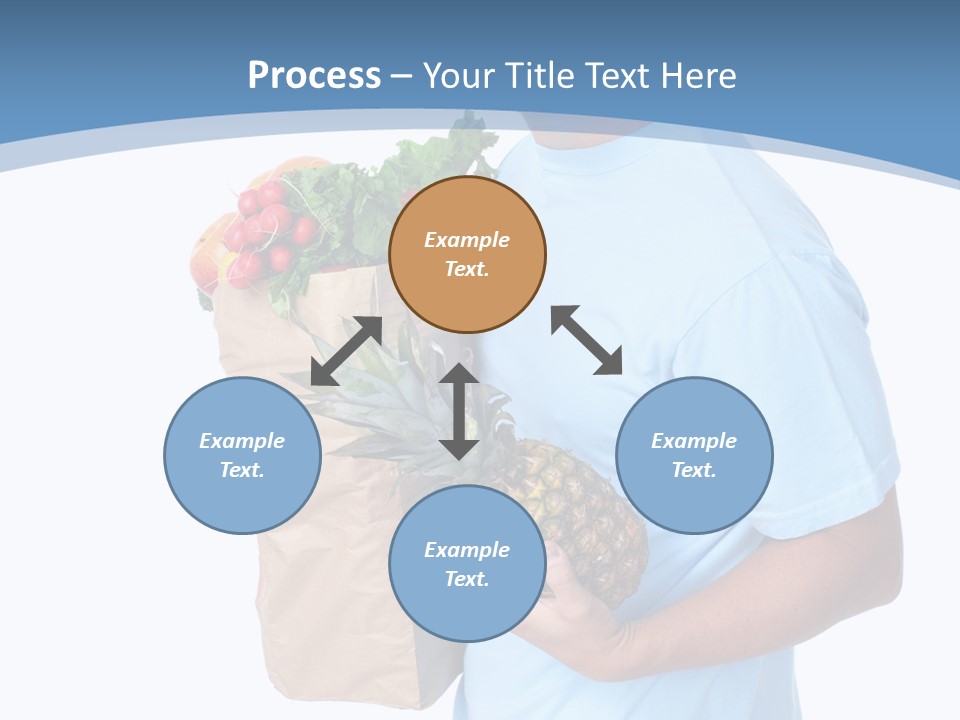 Isolated Smiling Bag PowerPoint Template