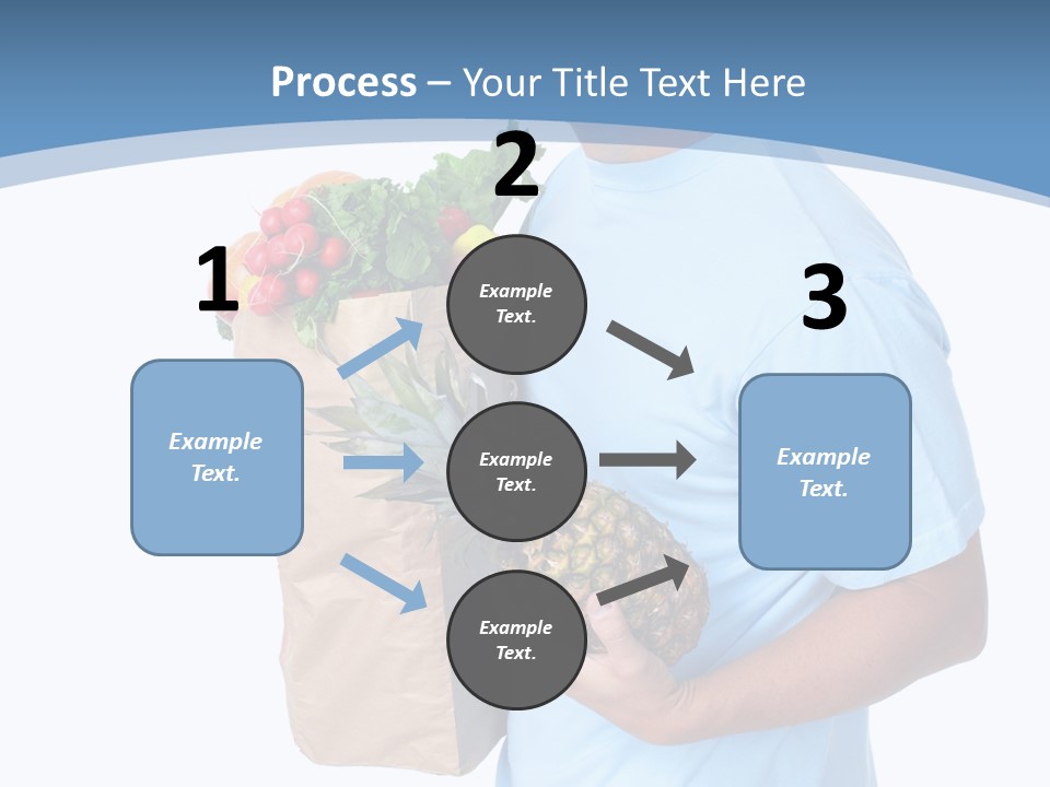 Isolated Smiling Bag PowerPoint Template