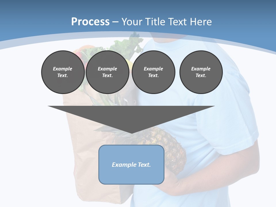 Isolated Smiling Bag PowerPoint Template