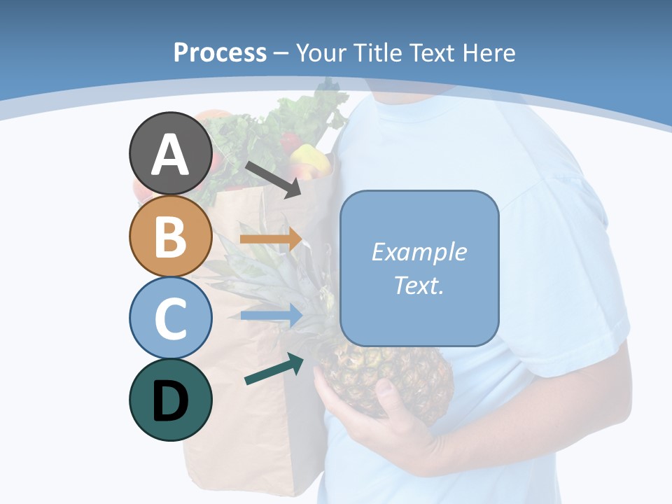 Isolated Smiling Bag PowerPoint Template
