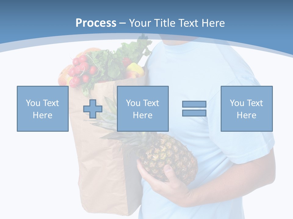 Isolated Smiling Bag PowerPoint Template