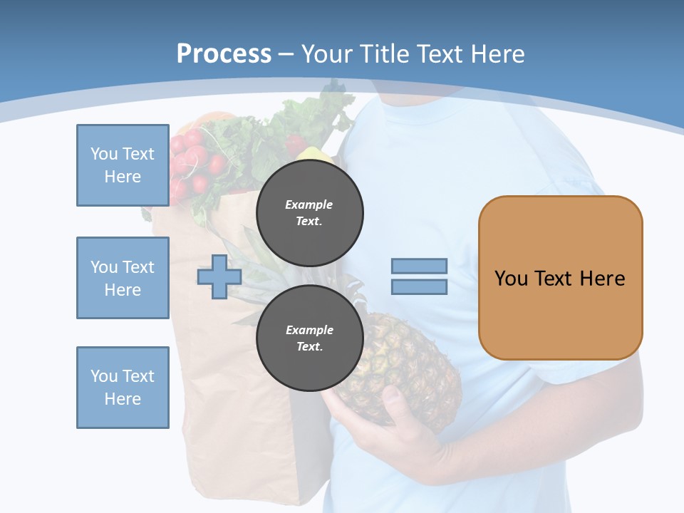Isolated Smiling Bag PowerPoint Template