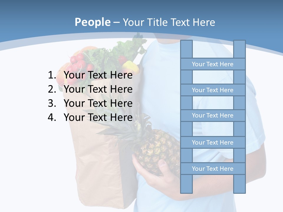 Isolated Smiling Bag PowerPoint Template