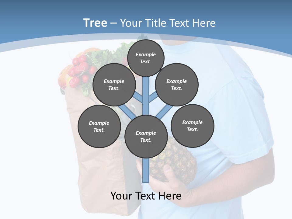 Isolated Smiling Bag PowerPoint Template