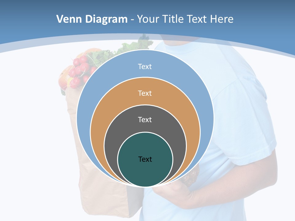 Isolated Smiling Bag PowerPoint Template