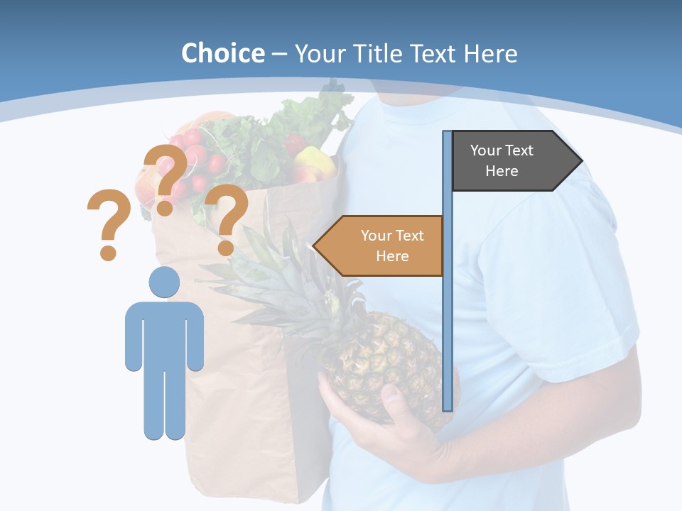 Isolated Smiling Bag PowerPoint Template