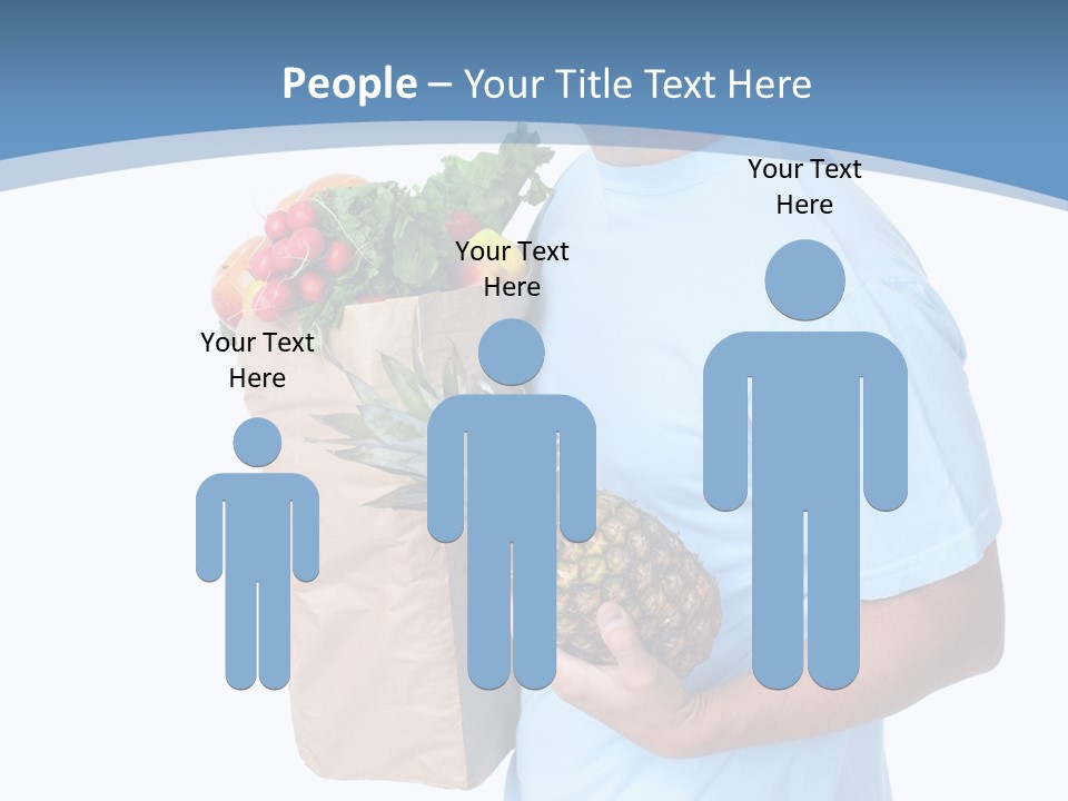 Isolated Smiling Bag PowerPoint Template