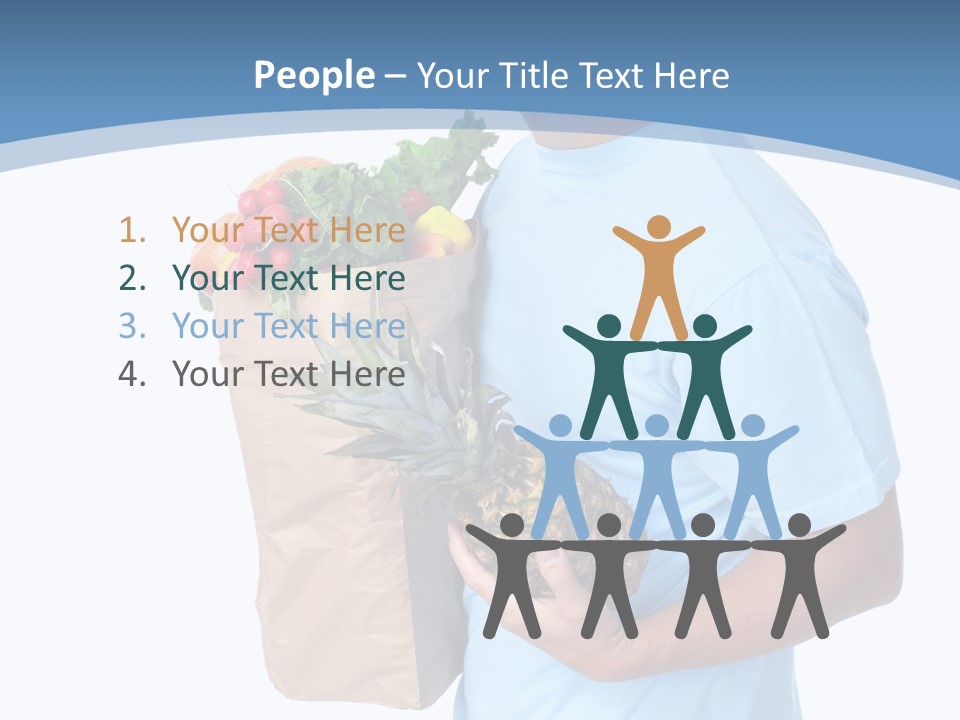 Isolated Smiling Bag PowerPoint Template