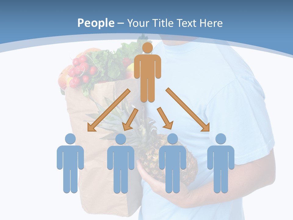 Isolated Smiling Bag PowerPoint Template