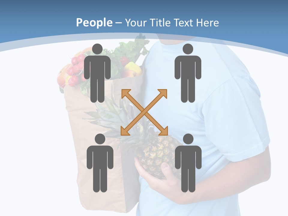 Isolated Smiling Bag PowerPoint Template