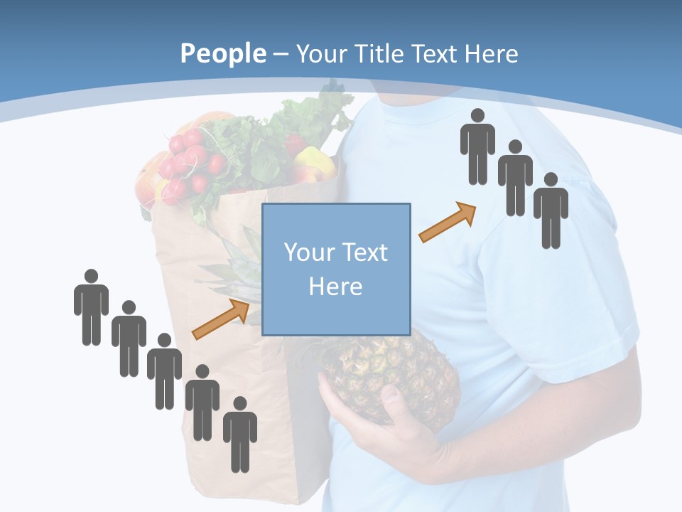 Isolated Smiling Bag PowerPoint Template