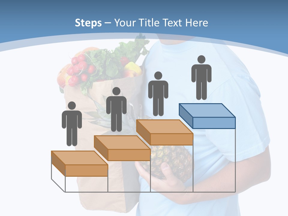 Isolated Smiling Bag PowerPoint Template