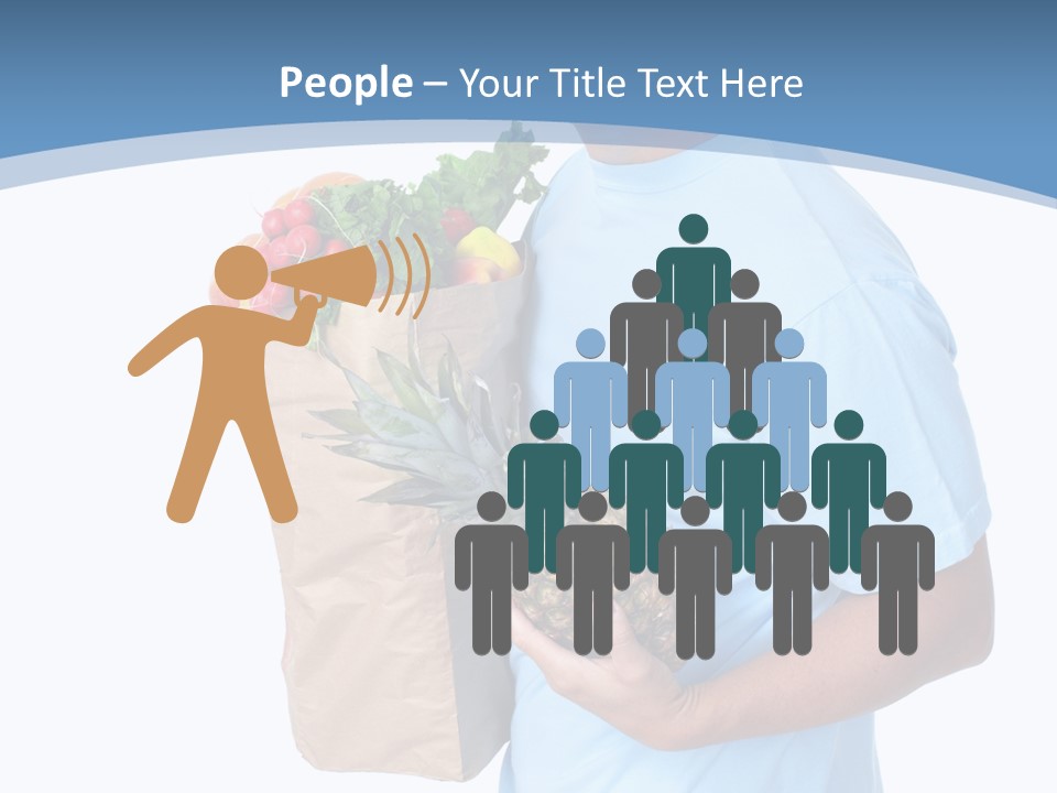 Isolated Smiling Bag PowerPoint Template