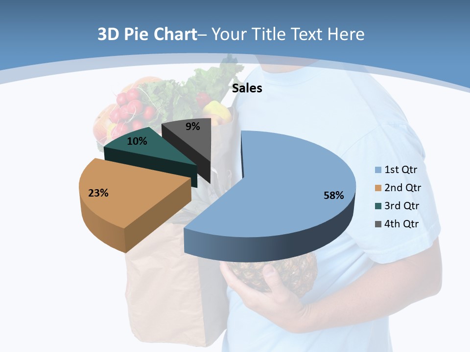 Isolated Smiling Bag PowerPoint Template