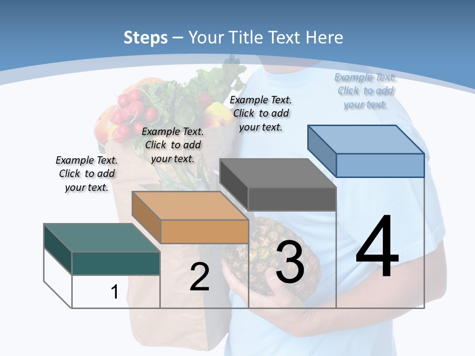 Isolated Smiling Bag PowerPoint Template